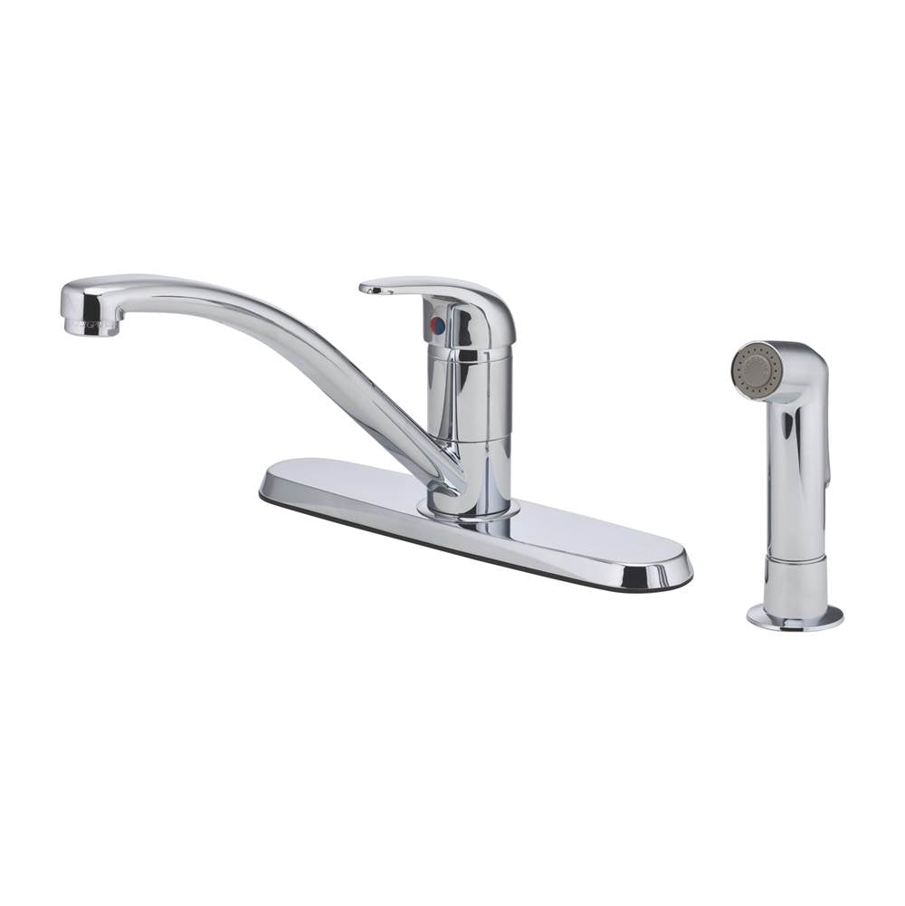 Pfister - Pfirst Series 1-Handle Kitchen Faucet with Side Spray in Polished Chrome - Polished Chrome