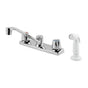 Pfister - Pfirst Series 2-Handle Kitchen Faucet with White Side Spray in Polished Chrome - Polished Chrome