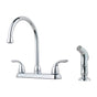 Pfister - Pfirst Series 2-Handle Kitchen Faucet with Side Spray in Polished Chrome - Polished Chrome