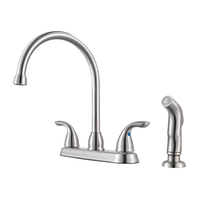 Pfister - Pfirst Series 2-Handle Kitchen Faucet with Side Spray in Stainless Steel - Stainless Steel