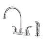Pfister - Pfirst Series 2-Handle Kitchen Faucet with Side Spray in Stainless Steel - Stainless Steel
