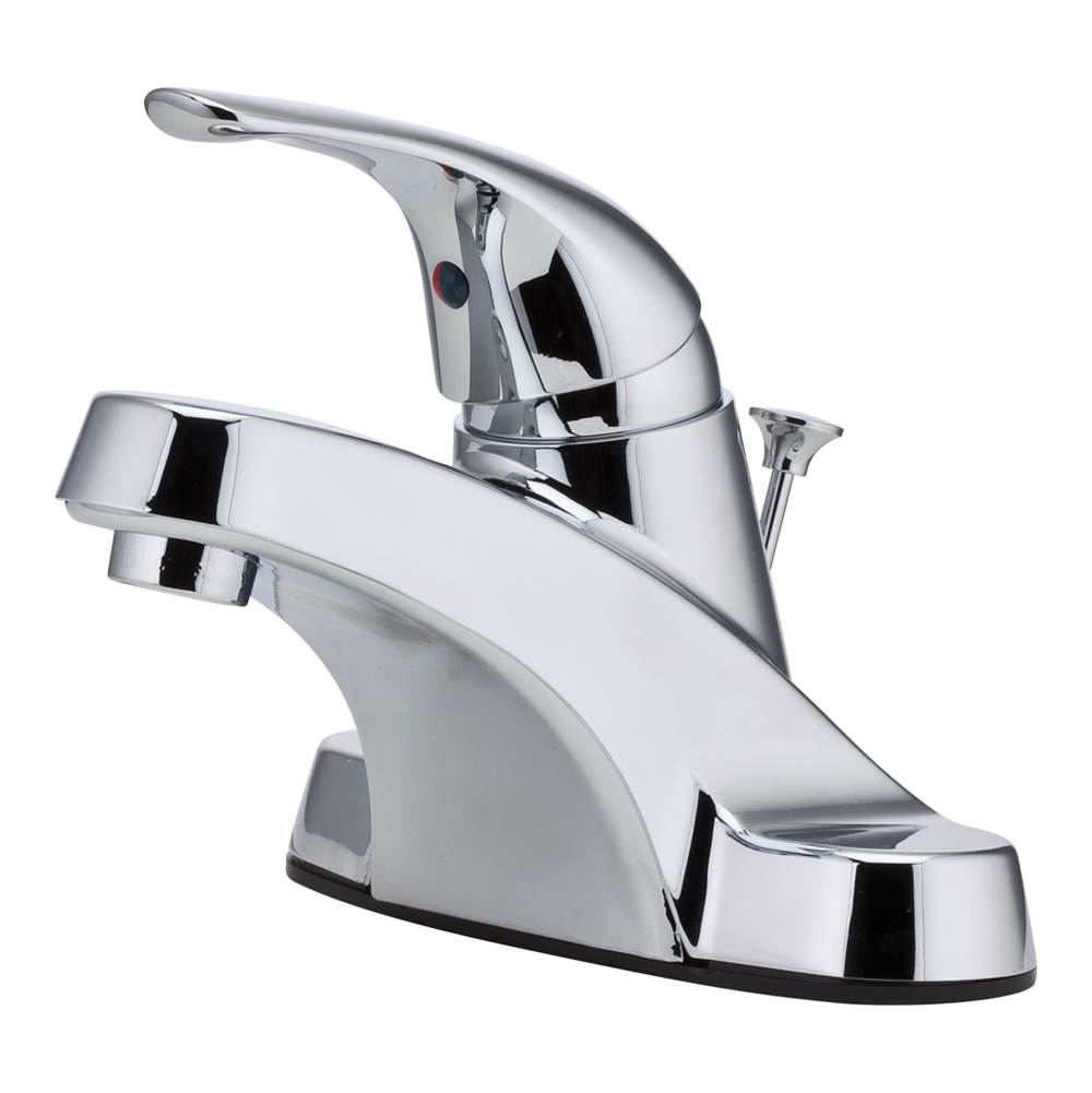 Pfister - Pfirst Series Single Control 4'' Centerset Bathroom Faucet in Polished Chrome - Polished Chrome