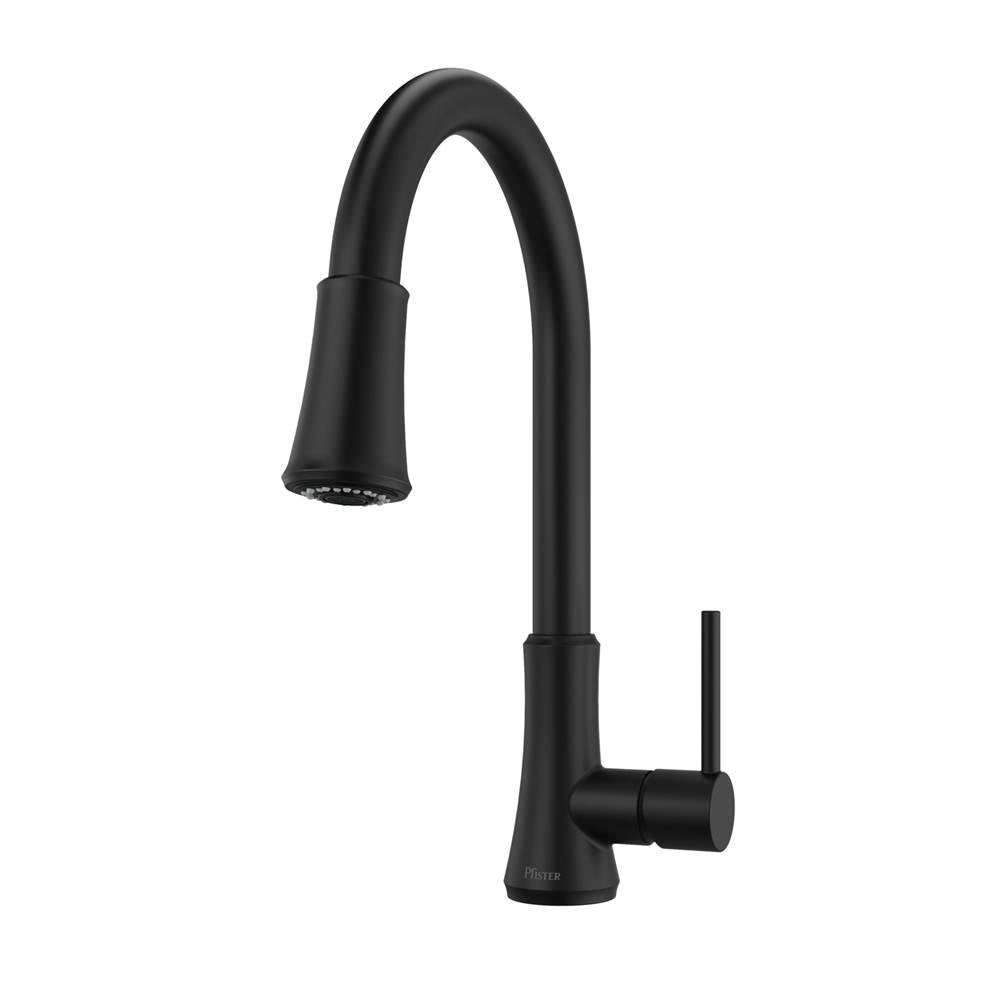 Pfister - Pfirst Series 1-Handle Pull-Down Kitchen Faucet in Matte Black - Matte Black