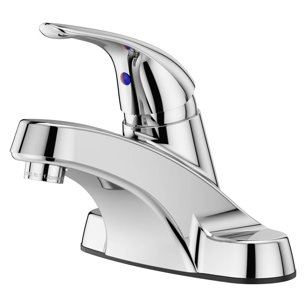 Pfister - Pfirst Series Single Control 4'' Centerset Bathroom Faucet in Polished Chrome - Polished Chrome