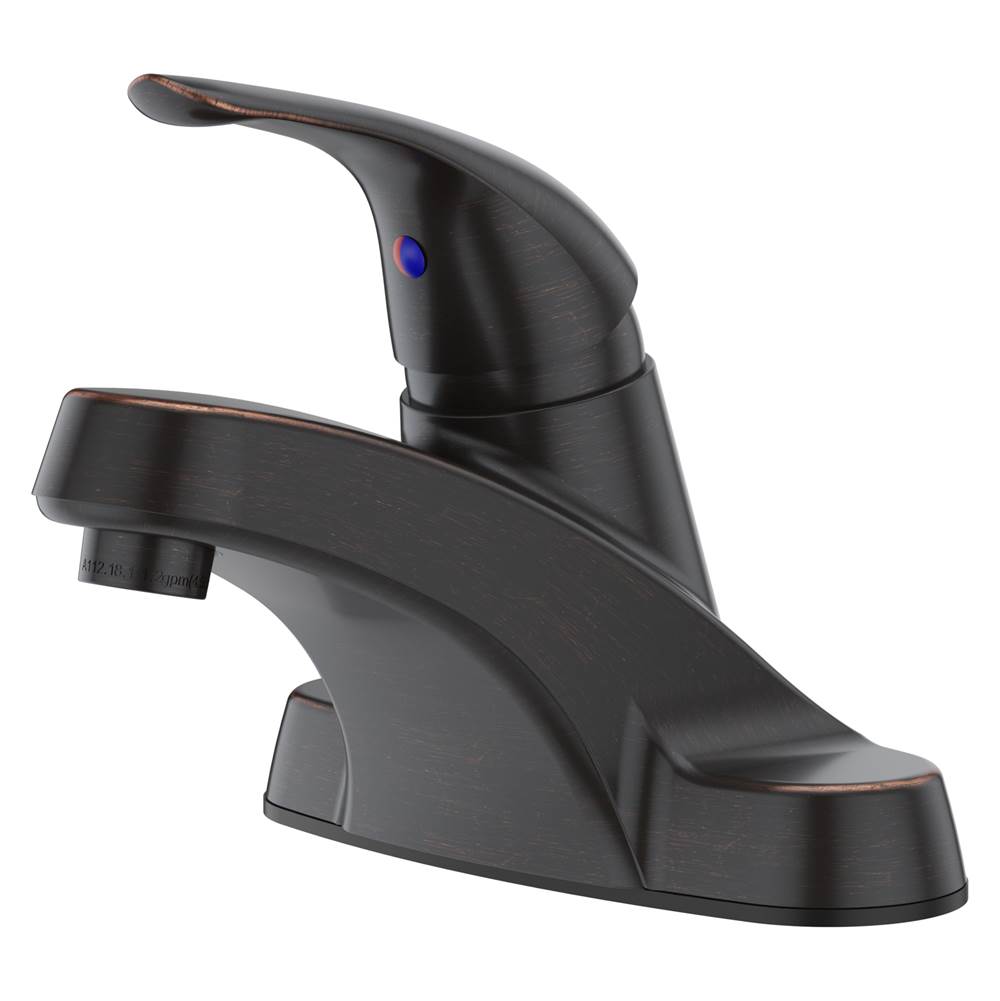 Pfister - Pfirst Series Single Control 4'' Centerset Bathroom Faucet in Tuscan Bronze - Tuscan Bronze