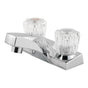 Pfister - Pfirst Series 2-Handle 4'' Centerset Bathroom Faucet with Acrylic Handles in Polished Chrome - Polished Chrome