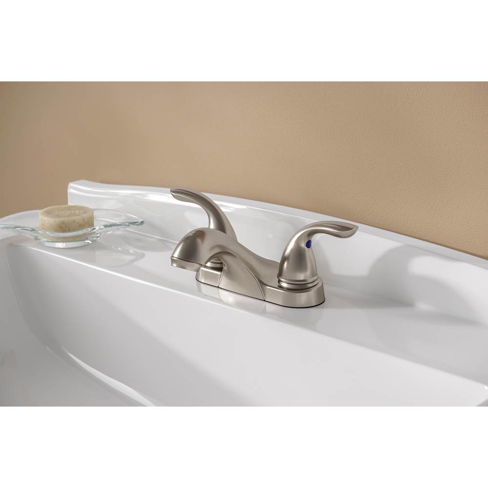 Pfirst Series 2-Handle 4'' Centerset Bathroom Faucet in Brushed Nickel