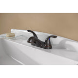 Pfirst Series 2-Handle 4'' Centerset Bathroom Faucet in Brushed Nickel