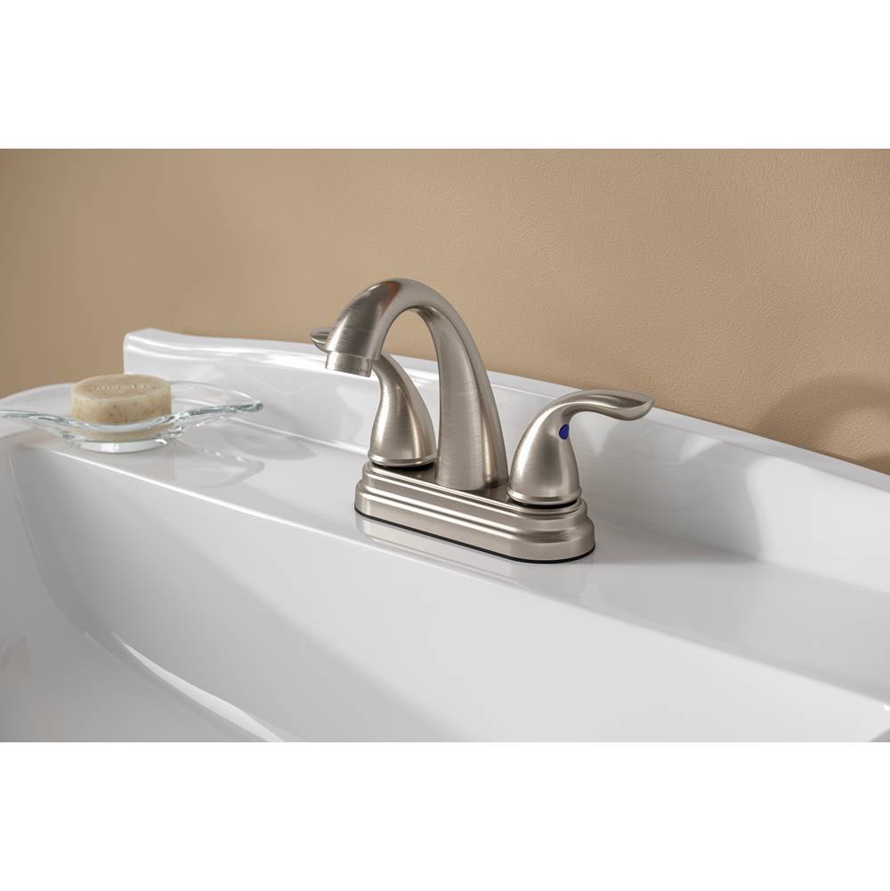 Pfirst Series 2-Handle 4'' Centerset Bathroom Faucet in Brushed Nickel