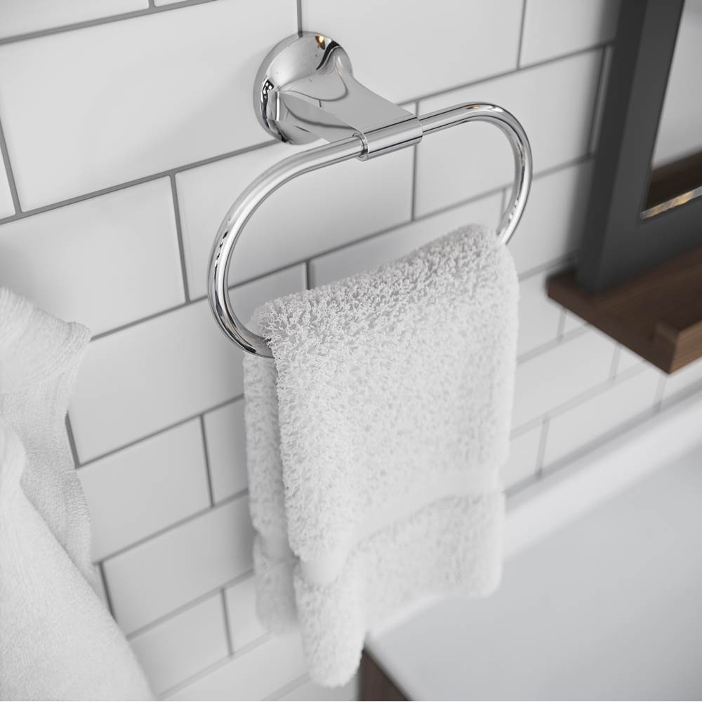 Pfirst Modern Towel Ring in Matte Black