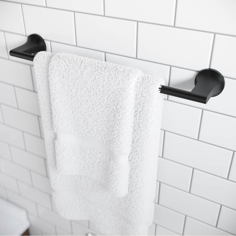 Pfirst Modern 18'' Towel Bar in Matte Black