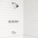 Pfister 3-Handle Tub & Shower Faucet with Metal Knob Handles in Polished Chrome