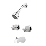 Pfister - Pfister 2-Handle Tub & Shower Faucet with Metal Knob Handles in Polished Chrome - Polished Chrome