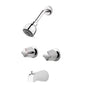 Pfister - Pfister 2-Handle Tub & Shower Faucet with Metal Knob Handles in Polished Chrome - Polished Chrome