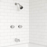Pfister 2-Handle Tub & Shower Faucet with Metal Knob Handles in Polished Chrome