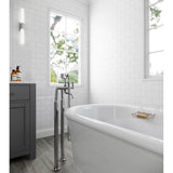 Traditional Freestanding Roman Tub Trim Kit w/Handshower in Polished Chrome