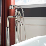 Traditional Freestanding Roman Tub Trim Kit w/Handshower in Polished Chrome