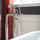Traditional Freestanding Roman Tub Trim Kit w/Handshower in Polished Chrome