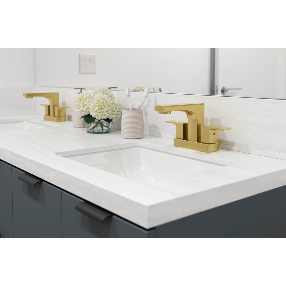 Pfirst Modern 4 in. Centerset Faucet in Matte Black