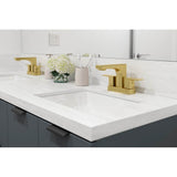 Pfirst Modern 4 in. Centerset Faucet in Matte Black