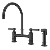 Pfister - Port Haven 2-Handle Kitchen Faucet with Side Spray in Tuscan Bronze - Tuscan Bronze