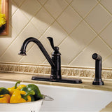 Portland 1-Handle Kitchen Faucet with Side Spray in Polished Chrome