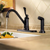 Portland 1-Handle Kitchen Faucet with Side Spray in Polished Chrome