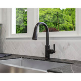 Port Haven 1-Handle Pull-Down Kitchen Faucet in Brushed Gold