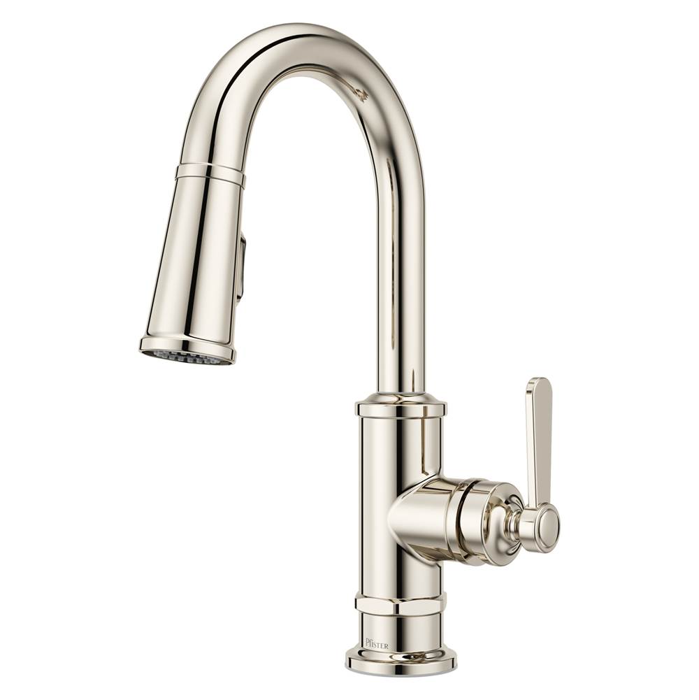 Pfister - Port Haven Pull-Down Bar/Prep Faucet in Polished Nickel - Polished Nickel