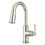 Pfister - Port Haven Pull-Down Bar/Prep Faucet in Polished Nickel - Polished Nickel