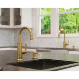 Port Haven 1-Handle Bar/Prep Kitchen Faucet in Brushed Gold
