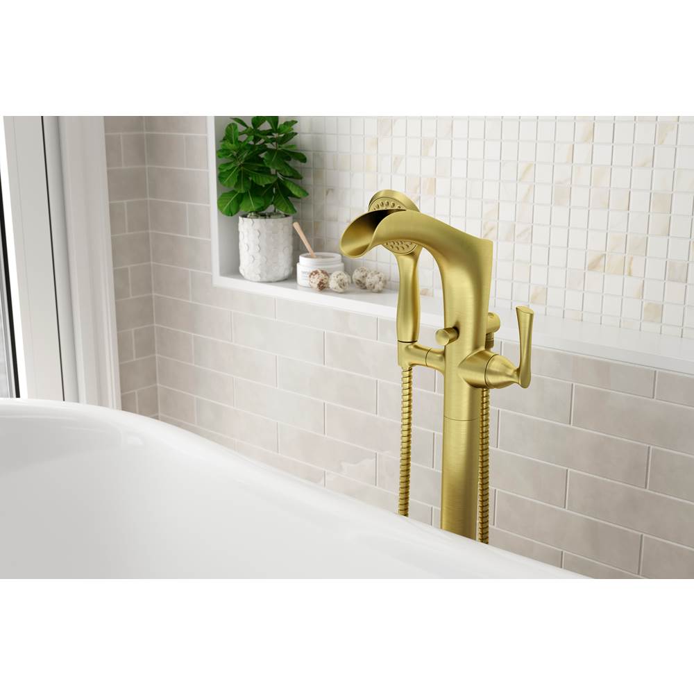 Rhen Tub Filler with Handshower in Matte Black