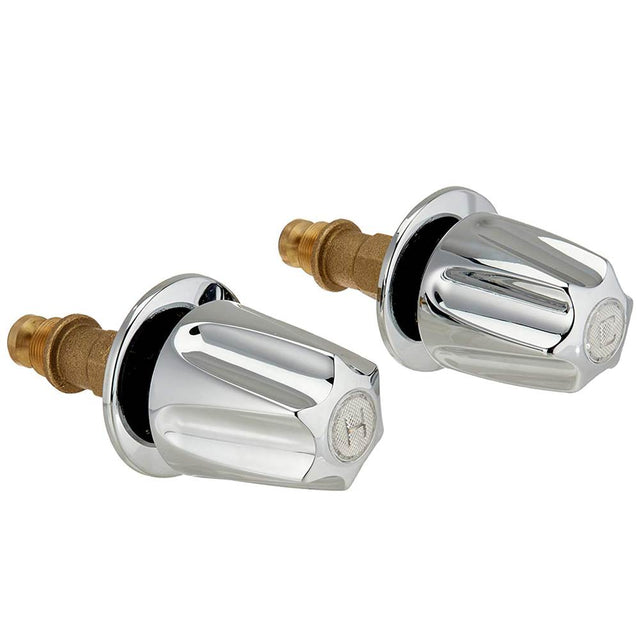 Pfister - 2-Handle Rebuild Kit with Metal Knobs - Polished Chrome