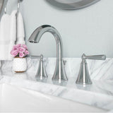 Saxton 2-Handle 8'' Widespread Bathroom Faucet in Polished Chrome