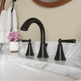Saxton 2-Handle 8'' Widespread Bathroom Faucet in Polished Chrome