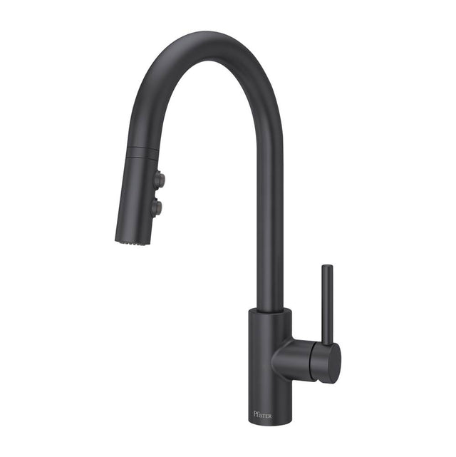 Pfister - Stellen 1-Handle Pull-Down Kitchen Faucet in Matte Black - Matte Black