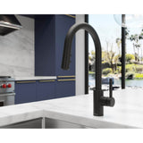 Stellen 1-Handle Pull-Down Kitchen Faucet in Matte Black