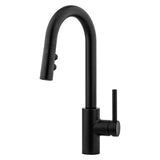 Pfister - Stellen1-Handle Pull-Down Bar/Prep Kitchen Faucet in Matte Black - Matte Black