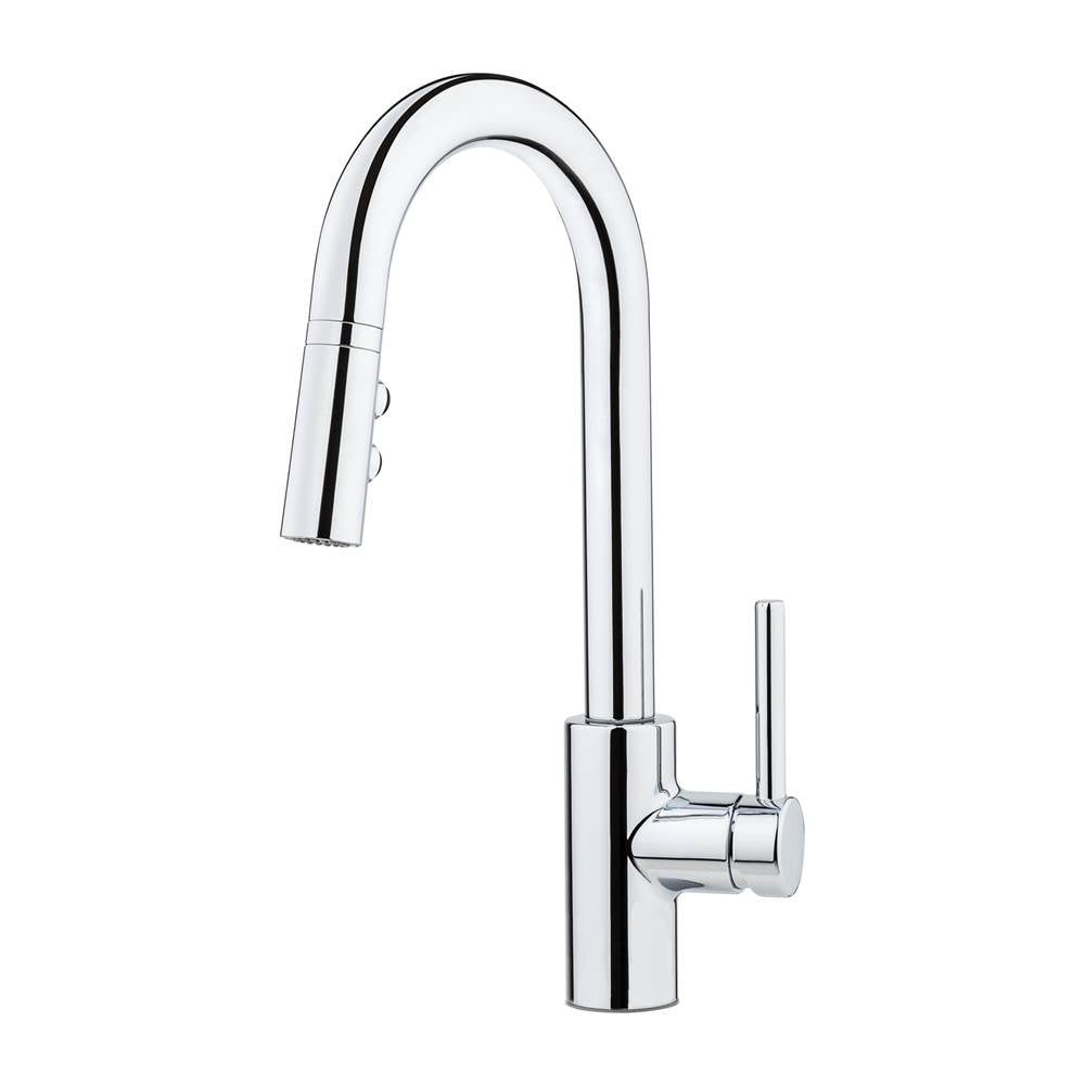 Pfister - Stellen1-Handle Pull-Down Bar/Prep Kitchen Faucet in Polished Chrome - Polished Chrome