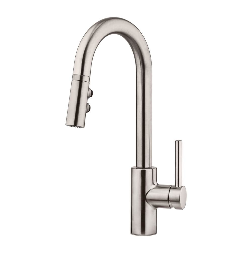 Pfister - Stellen1-Handle Pull-Down Bar/Prep Kitchen Faucet in Stainless Steel - Stainless Steel