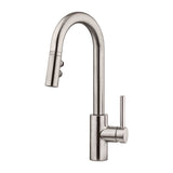 Pfister - Stellen1-Handle Pull-Down Bar/Prep Kitchen Faucet in Stainless Steel - Stainless Steel