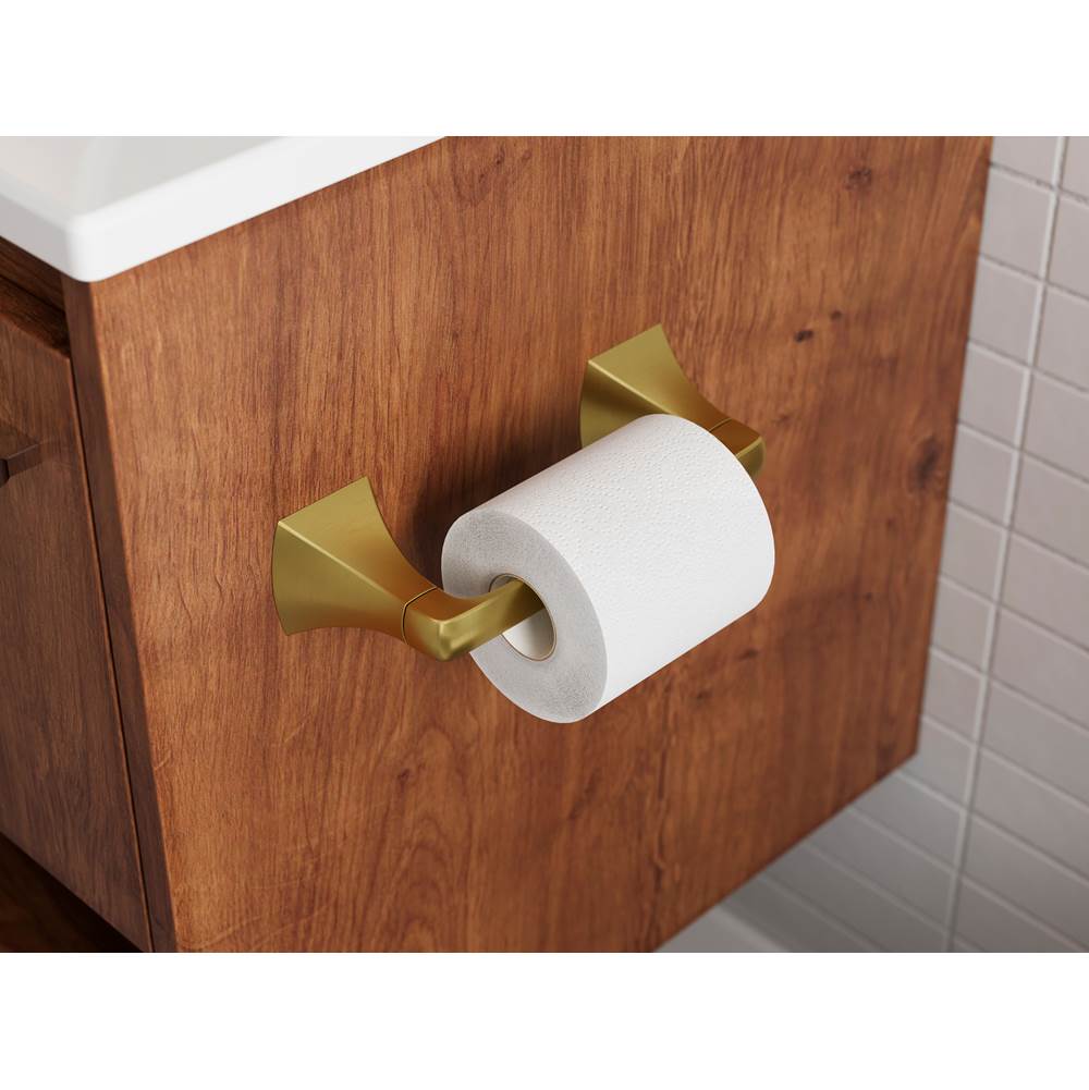 Soft Square Toilet Paper Holder in Matte Black