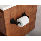 Soft Square Toilet Paper Holder in Matte Black