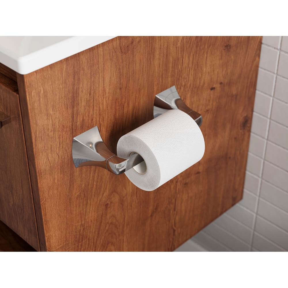 Soft Square Toilet Paper Holder in Matte Black