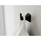 Soft Square Robe Hook In Matte Black