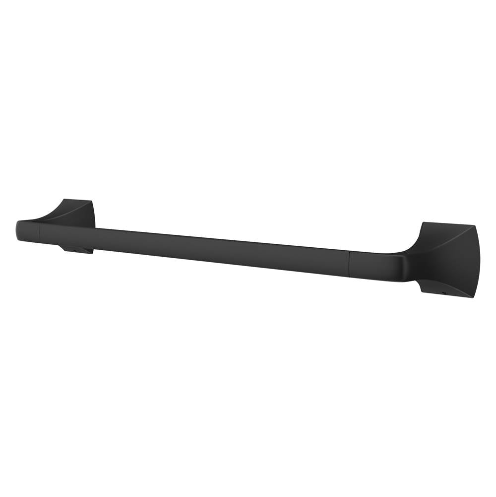Soft Square 18 in. Towel Bar in Matte Black