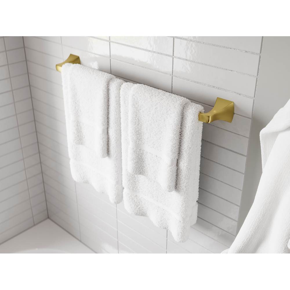 Soft Square 24  in. Towel Bar in Matte Black