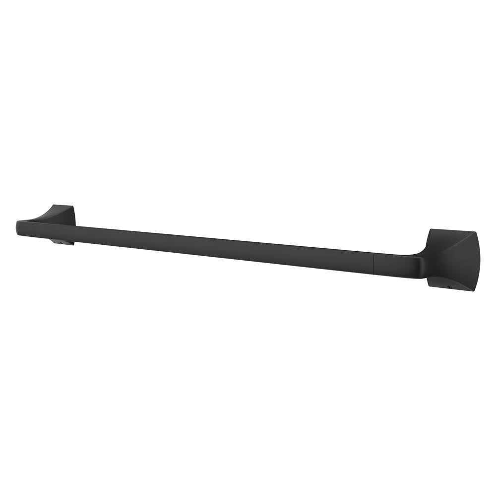 Soft Square 24  in. Towel Bar in Matte Black