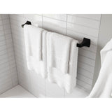 Soft Square 24  in. Towel Bar in Matte Black