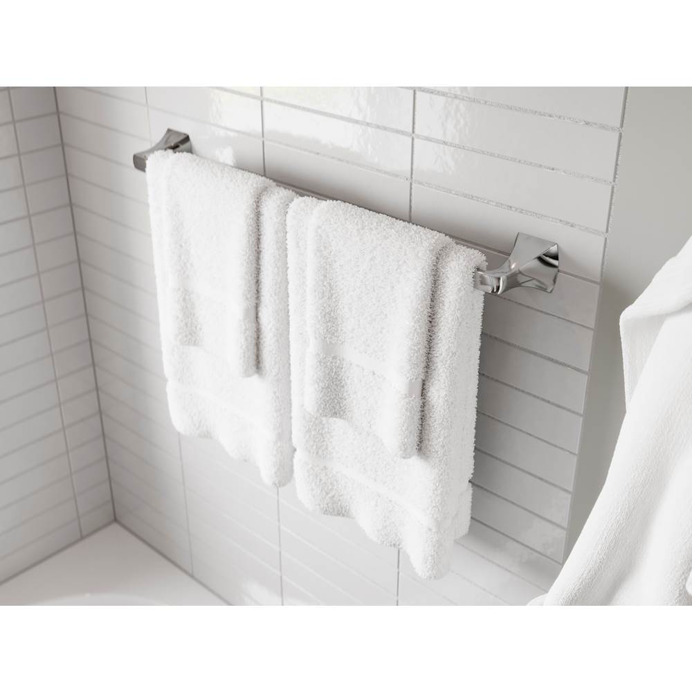 Soft Square 24  in. Towel Bar in Matte Black